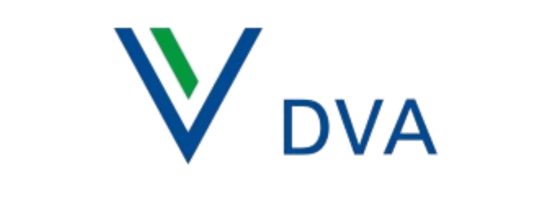 Logo der DVA in Blau