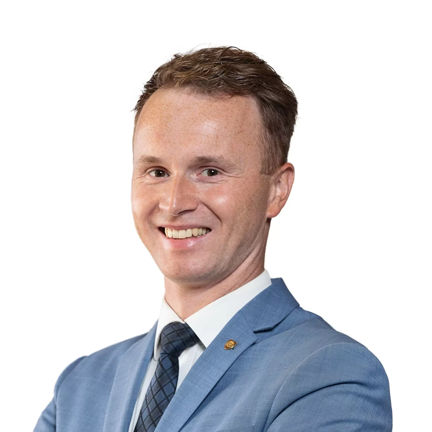 Mann im Anzug mit verschleiertem Gesicht